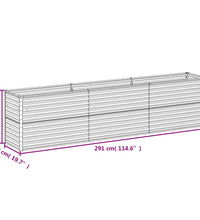 Hochbeet 291x50x69 cm Cortenstahl
