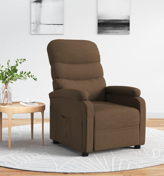 Relaxsessel Braun Stoff