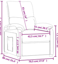 Relaxsessel Braun Stoff