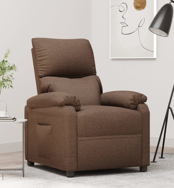 Relaxsessel Braun Stoff