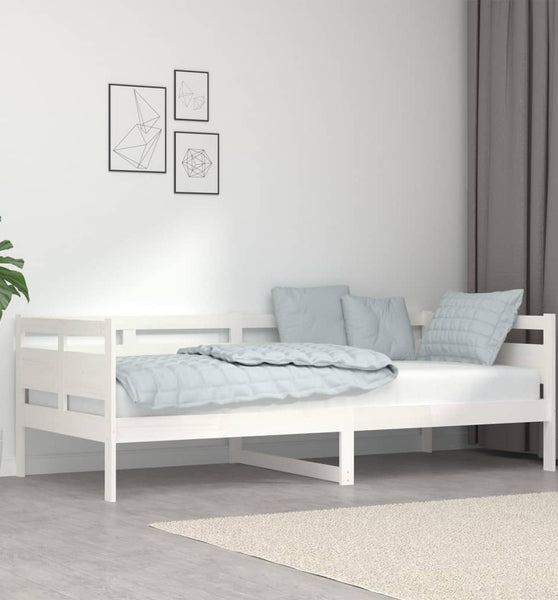 Tagesbett Weiß Massivholz Kiefer 90x200 cm