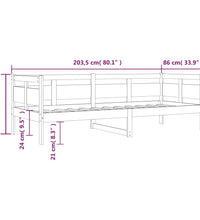Tagesbett Massivholz Kiefer 80x200 cm