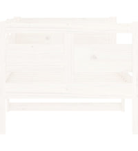 Tagesbett Weiß Massivholz Kiefer 80x200 cm