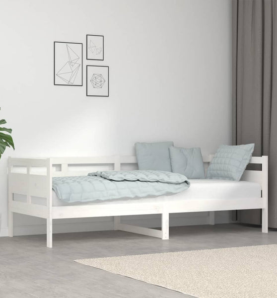 Tagesbett Weiß Massivholz Kiefer 80x200 cm
