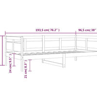Tagesbett Massivholz Kiefer 90x190 cm