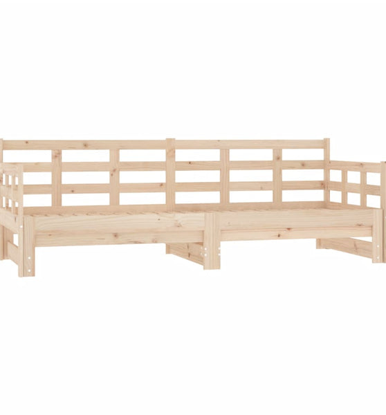 Tagesbett Ausziehbar Massivholz Kiefer 2x(90x200) cm