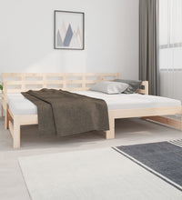 Tagesbett Ausziehbar Massivholz Kiefer 2x(90x200) cm