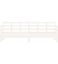 Tagesbett Ausziehbar Weiß Massivholz Kiefer 2x(90x200) cm