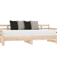 Tagesbett Ausziehbar Massivholz Kiefer 2x(90x190) cm