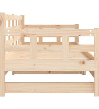 Tagesbett Ausziehbar Massivholz Kiefer 2x(90x190) cm