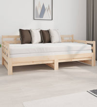 Tagesbett Ausziehbar Massivholz Kiefer 2x(90x190) cm