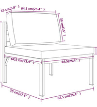 6-tlg. Garten-Lounge-Set mit Kissen Aluminium Anthrazit