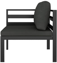 7-tlg. Garten-Lounge-Set mit Kissen Aluminium Anthrazit