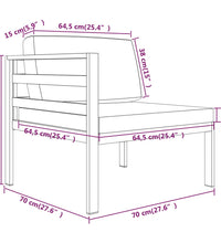 7-tlg. Garten-Lounge-Set mit Kissen Aluminium Anthrazit