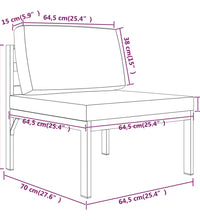 6-tlg. Garten-Lounge-Set mit Kissen Aluminium Anthrazit