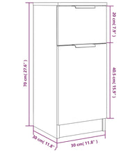 Sideboards 2 Stk. Weiß 30x30x70 cm Holzwerkstoff