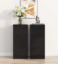 Sideboards 2 Stk. Schwarz 30x30x70 cm Holzwerkstoff