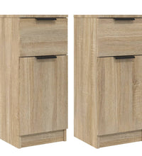 Sideboards 2 Stk. Sonoma-Eiche 30x30x70 cm Holzwerkstoff