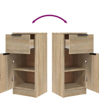 Sideboards 2 Stk. Sonoma-Eiche 30x30x70 cm Holzwerkstoff