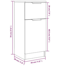 Sideboards 2 Stk. Sonoma-Eiche 30x30x70 cm Holzwerkstoff