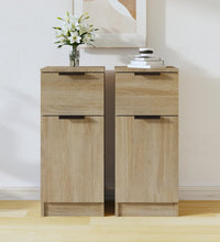 Sideboards 2 Stk. Sonoma-Eiche 30x30x70 cm Holzwerkstoff