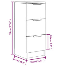 Sideboard Weiß 30x30x70 cm Holzwerkstoff