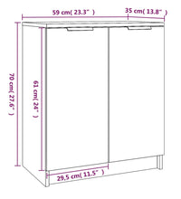 Schuhschrank Weiß 59x35x70 cm Holzwerkstoff