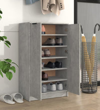 Schuhschrank Betongrau 59x35x100 cm Holzwerkstoff