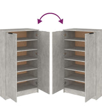 Schuhschrank Betongrau 59x35x100 cm Holzwerkstoff