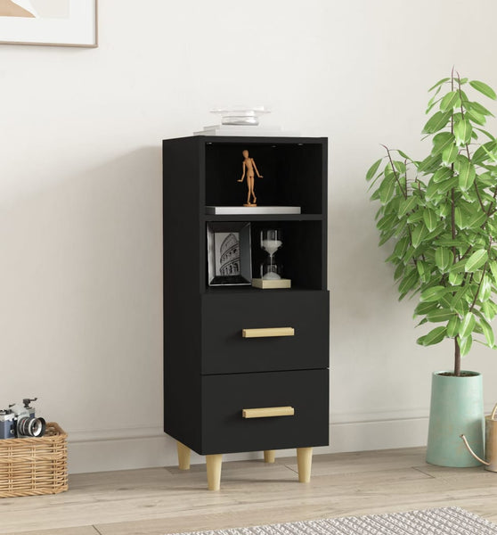 Sideboard Schwarz 34,5x34x90 cm Holzwerkstoff