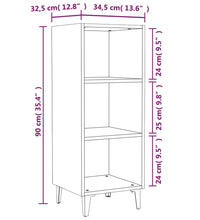 Sideboard Betongrau 34,5x32,5x90 cm Holzwerkstoff