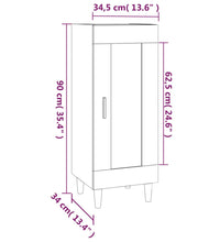 Sideboard Hochglanz-Weiß 34,5x34x90 cm Holzwerkstoff