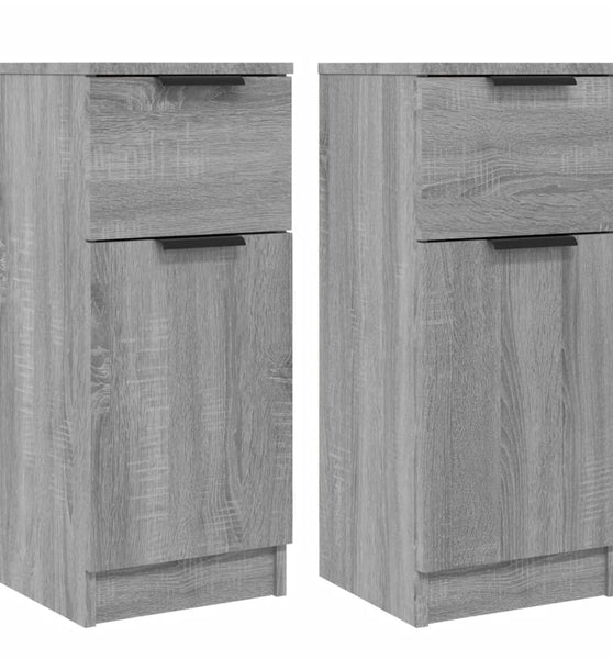 Sideboards 2 Stk. Grau Sonoma 30x30x70 cm Holzwerkstoff