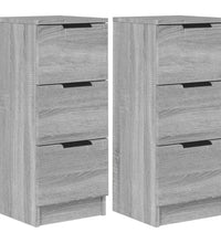 Sideboards 2 Stk. Grau Sonoma 30x30x70 cm Holzwerkstoff