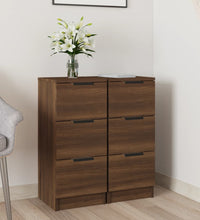 Sideboards 2 Stk. Braun Eichen-Optik 30x30x70 cm Holzwerkstoff