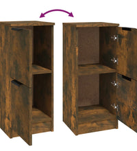 Sideboards 2 Stk. Räuchereiche 30x30x70 cm Holzwerkstoff