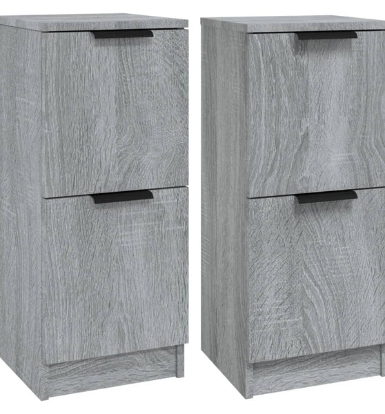 Sideboards 2 Stk. Grau Sonoma 30x30x70 cm Holzwerkstoff