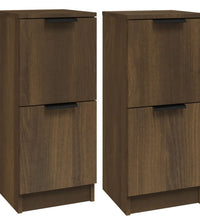 Sideboards 2 Stk. Braun Eichen-Optik 30x30x70 cm Holzwerkstoff