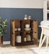 Sideboards 2 Stk. Braun Eichen-Optik 30x30x70 cm Holzwerkstoff