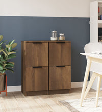 Sideboards 2 Stk. Braun Eichen-Optik 30x30x70 cm Holzwerkstoff