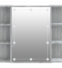 Spiegelschrank mit LED Grau Sonoma 70x16,5x60 cm