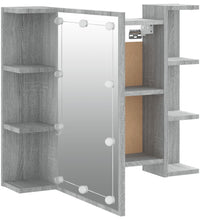 Spiegelschrank mit LED Grau Sonoma 70x16,5x60 cm