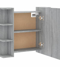 Spiegelschrank mit LED Grau Sonoma 70x16,5x60 cm