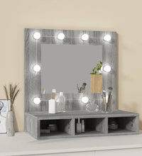Spiegelschrank mit LED Grau Sonoma 60x31,5x62 cm