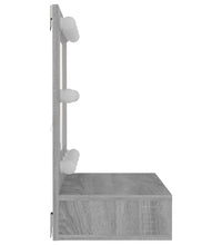 Spiegelschrank mit LED Grau Sonoma 60x31,5x62 cm