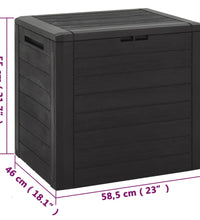 Gartentruhe Braun 58,5x46x55 cm Polypropylen