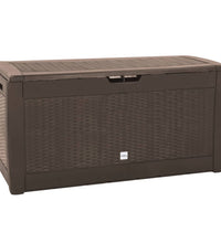 Gartentruhe Braun 119x48x60 cm Polypropylen