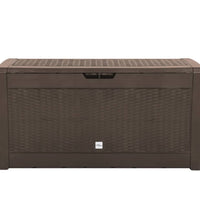 Gartentruhe Braun 119x48x60 cm Polypropylen