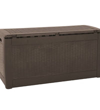 Gartentruhe Braun 119x48x60 cm Polypropylen