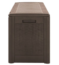 Gartentruhe Braun 119x48x60 cm Polypropylen